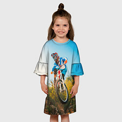 Платье клеш для девочки МТБ, цвет: 3D-принт — фото 2