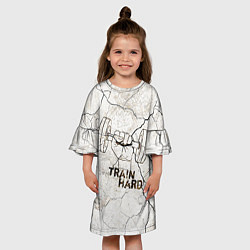 Платье клеш для девочки Train hard, цвет: 3D-принт — фото 2