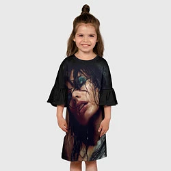 Платье клеш для девочки Страстная девушка, цвет: 3D-принт — фото 2