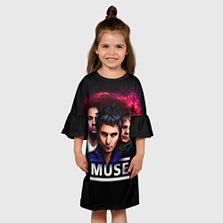 Платье клеш для девочки Muse Band, цвет: 3D-принт — фото 2