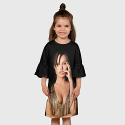 Платье клеш для девочки Angelina Jolie, цвет: 3D-принт — фото 2