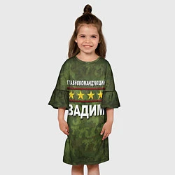 Платье клеш для девочки Главнокомандующий Вадим, цвет: 3D-принт — фото 2
