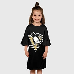 Платье клеш для девочки Pittsburgh Penguins: Crosby, цвет: 3D-принт — фото 2