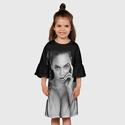 Платье клеш для девочки Beyonce Eyes, цвет: 3D-принт — фото 2