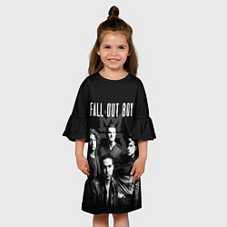 Платье клеш для девочки Fall out boy band цвета 3D-принт — фото 2