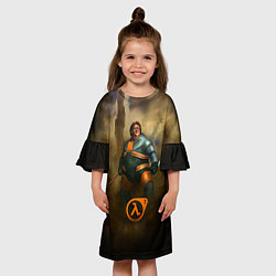 Платье клеш для девочки HL3: Gabe Newell, цвет: 3D-принт — фото 2