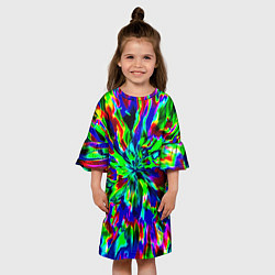 Платье клеш для девочки Оксид красок, цвет: 3D-принт — фото 2