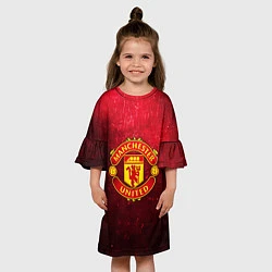 Платье клеш для девочки Манчестер Юнайтед, цвет: 3D-принт — фото 2