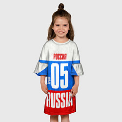 Платье клеш для девочки Russia: from 05, цвет: 3D-принт — фото 2