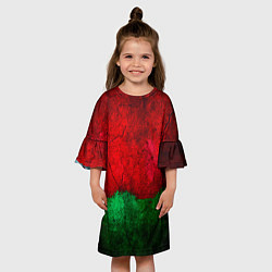 Платье клеш для девочки Grunge color, цвет: 3D-принт — фото 2