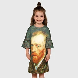 Платье клеш для девочки Ван Гог, цвет: 3D-принт — фото 2
