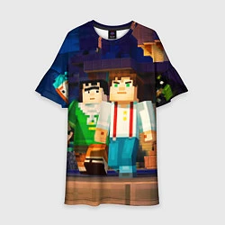 Платье клеш для девочки Minecraft Men's, цвет: 3D-принт