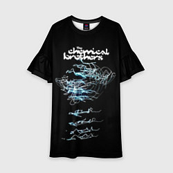 Платье клеш для девочки Chemical Brothers: autograph, цвет: 3D-принт