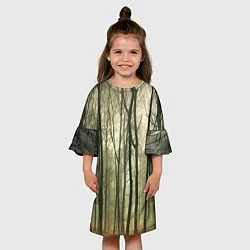 Платье клеш для девочки Чарующий лес, цвет: 3D-принт — фото 2
