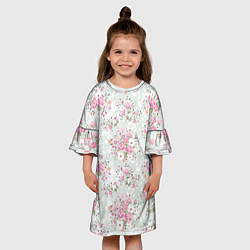 Платье клеш для девочки Flower pattern, цвет: 3D-принт — фото 2