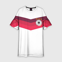 Платье клеш для девочки Сборная Германии по футболу, цвет: 3D-принт