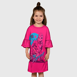 Платье клеш для девочки You're dead meat, цвет: 3D-принт — фото 2