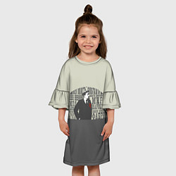 Платье клеш для девочки Ленин, цвет: 3D-принт — фото 2