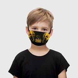 Маска для лица детская PUBG: Black Soldier, цвет: 3D-принт