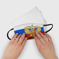 Маска для лица детская Герб России: триколор, цвет: 3D-принт — фото 2