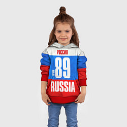 Толстовка-худи детская Russia: from 89, цвет: 3D-красный — фото 2