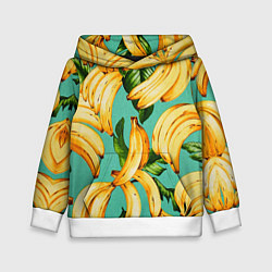 Толстовка-худи детская Банан, цвет: 3D-белый