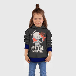 Толстовка-худи детская Metal Militia, цвет: 3D-синий — фото 2