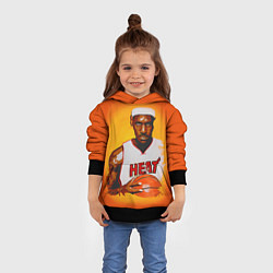 Толстовка-худи детская LeBron James: Heat, цвет: 3D-черный — фото 2