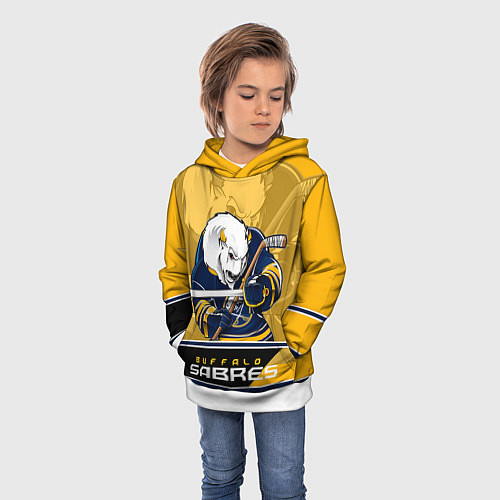 Детская толстовка Buffalo Sabres / 3D-Белый – фото 3