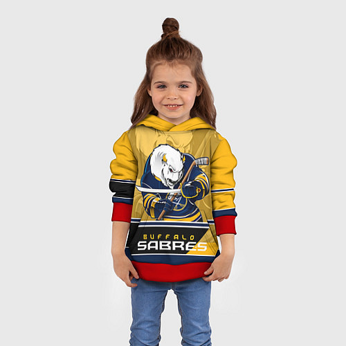 Детская толстовка Buffalo Sabres / 3D-Красный – фото 4