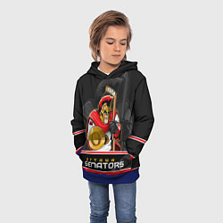 Толстовка-худи детская Ottawa Senators, цвет: 3D-синий — фото 2