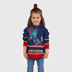 Толстовка-худи детская New York Rangers, цвет: 3D-красный — фото 2
