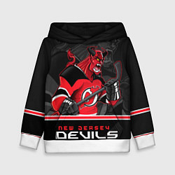 Толстовка-худи детская New Jersey Devils, цвет: 3D-белый