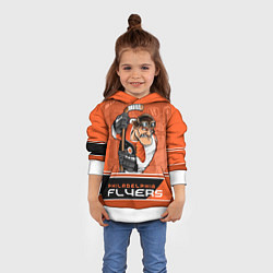 Толстовка-худи детская Philadelphia Flyers, цвет: 3D-белый — фото 2