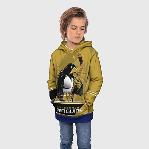 Детская толстовка Pittsburgh Penguins / 3D-Синий – фото 3