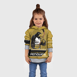 Толстовка-худи детская Pittsburgh Penguins, цвет: 3D-меланж — фото 2