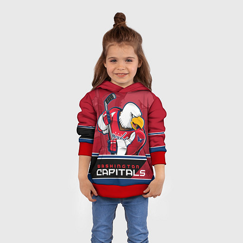 Детская толстовка Washington Capitals / 3D-Красный – фото 4