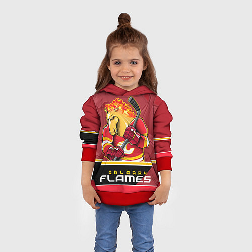 Детская толстовка Calgary Flames / 3D-Красный – фото 4