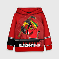 Толстовка-худи детская Chicago Blackhawks цвета 3D-красный — фото 1