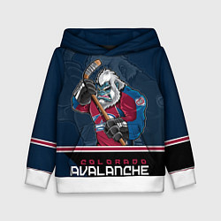 Толстовка-худи детская Colorado Avalanche, цвет: 3D-белый