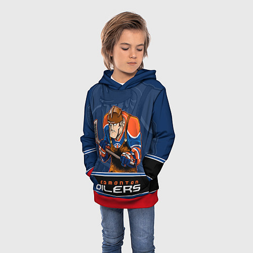 Детская толстовка Edmonton Oilers / 3D-Красный – фото 3