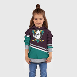 Толстовка-худи детская Anaheim Ducks, цвет: 3D-меланж — фото 2