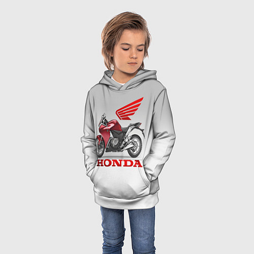 Детская толстовка Honda 2 / 3D-Белый – фото 3