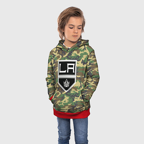 Детская толстовка Kings Camouflage / 3D-Красный – фото 3