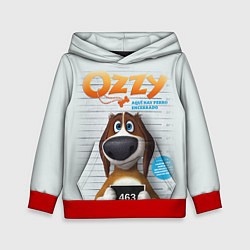 Толстовка-худи детская Ozzy Dog, цвет: 3D-красный