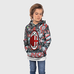 Толстовка-худи детская Milan FC, цвет: 3D-белый — фото 2