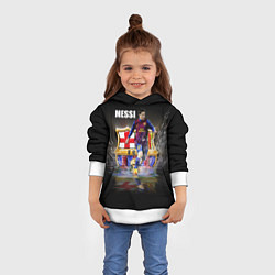 Толстовка-худи детская Messi FCB, цвет: 3D-белый — фото 2