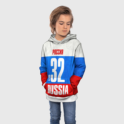 Детская толстовка Russia: from 32 / 3D-Белый – фото 3