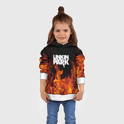 Толстовка-худи детская Linkin Park: Hell Flame, цвет: 3D-белый — фото 2
