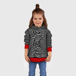 Толстовка-худи детская Joy Division: Unknown Pleasures, цвет: 3D-красный — фото 2